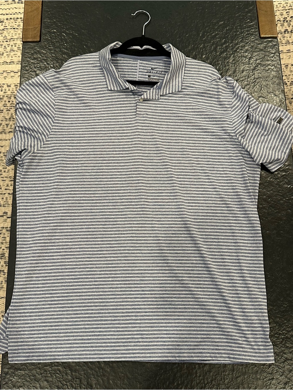 Nike x Tiger Woods Striped, Dri-Fit Golf Polo